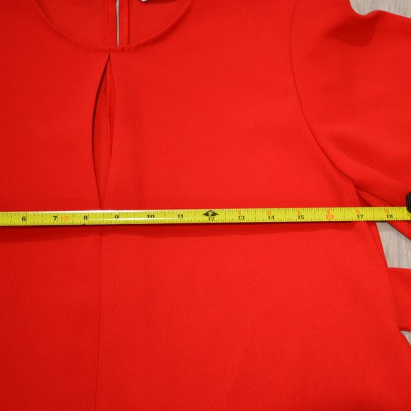 Zara business casual Top Red color with wide sleeves- XS - Picture 6 of 8